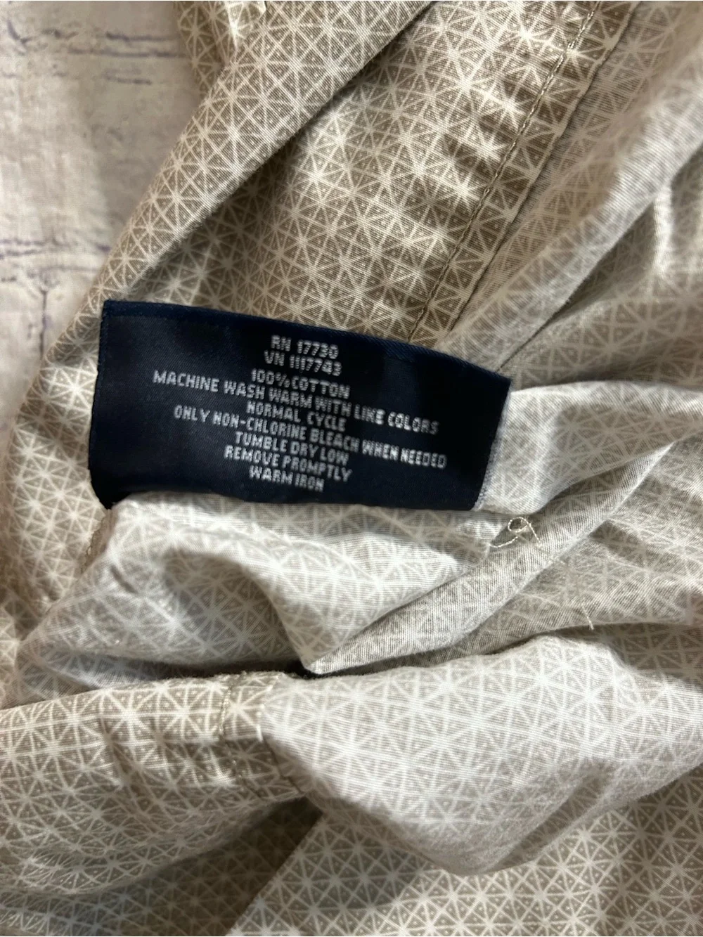 THOMAS O’BRIEN VTG  MODERN 100% COTTON BEIGE/SMALL WHITE DOTS PILLOW CASES KING